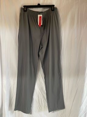 Men's Gray Elastic-Waist Performance pants